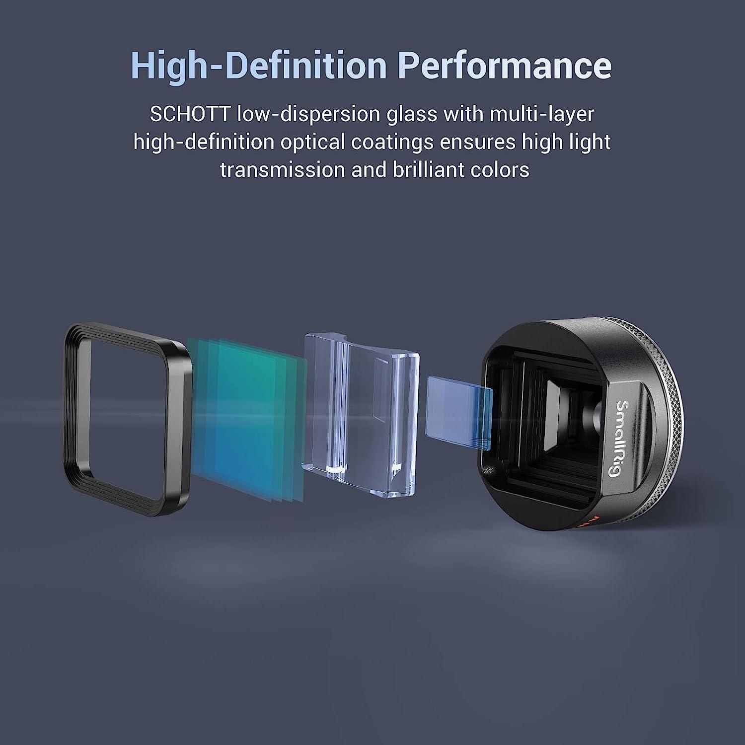 SmallRig 1.55X Anamorphic Lens for iOS & Android 3578